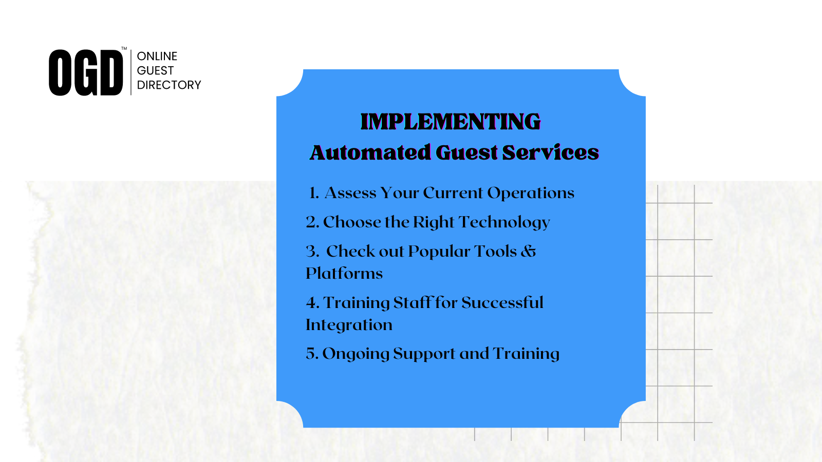 Implementing Automated Guest Services